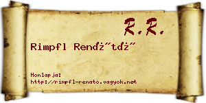 Rimpfl Renátó névjegykártya